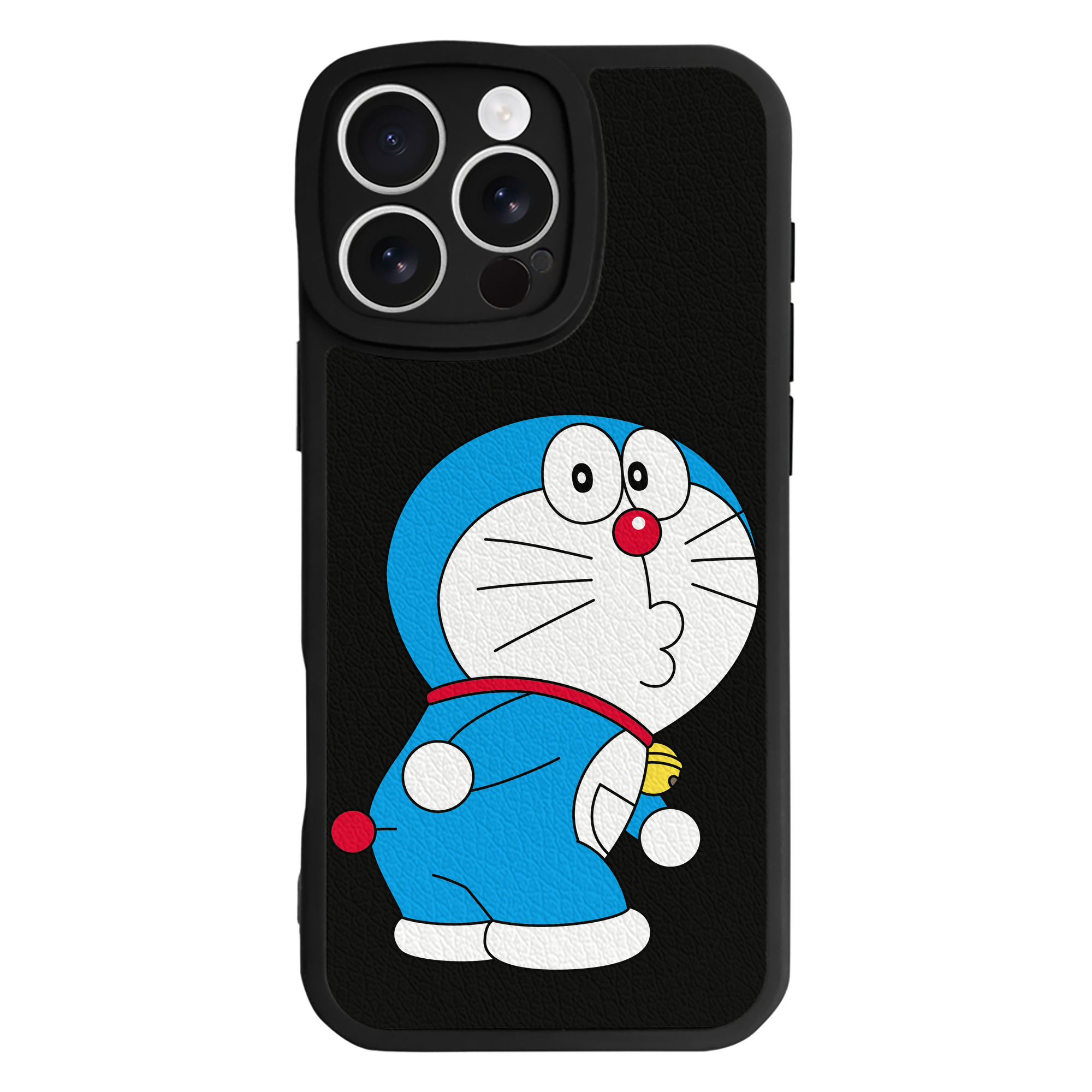 （画像用） ドラえもん Doraemon 【iPhone 16シリーズ対応】シリコンスマホケース（レザー調） 材質：シリコン